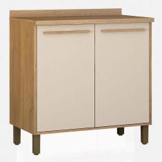 Balcão de Cozinha 800 2 Portas Salvador Cinamomo Off White - Valdemóveis