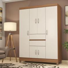 Guarda Roupa Solteiro Ambiente Ecom 2 Amêndola Touch Off White – Demóbile