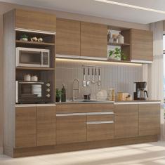 Armário De Cozinha Completa 310cm Rustic Glamy 02 Rustic