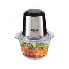 Mini Processador de Alimentos Philco - PPS01I Inox Glass 2 em 1 Copo d