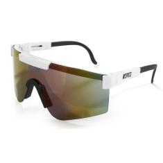 Óculos de Sol Hupi Maverick Branco/Preto - Lente Roxo Espelhado para B