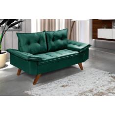 Sofa Bariloche 2 Lugares Pés Em Madeira Essencial Estofados