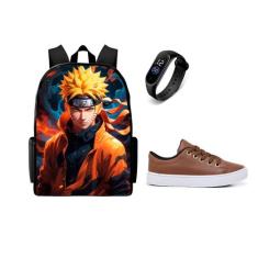 Bolsa Masculina Mais Tenis Infantil E Relogio Digita Led Lançamento no