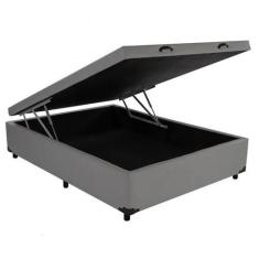 Cama Box Baú Casal Suede Cinza - Sp Móveis