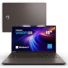 Notebook Positivo Vision i15 Intel Core i5 11ª gen 8GB RAM 512GB SSD, Lumina Bar Windows 11 Home, Tela 15” Full HD Antirreflexo – Cinza