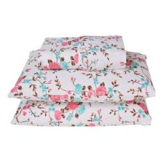 Jogo De Lençol Dia A Dia Estampado 3 Peças Casal Algodão - Riffo Store