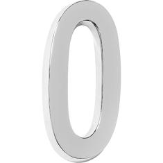 Número 0 Residencial De Casa Cromado - 20cm De Altura