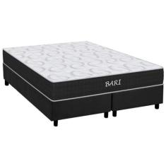 Cama Box King: Colchão Espuma D45 Orthoflex Bari + Base CRC Suede Gray