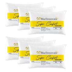 Kit Travesseiros Confort  Percal 180 Fios Fibra Siliconizada 70cm x 50