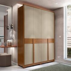 Guarda Roupa Roma Cedro Linho 4 Portas