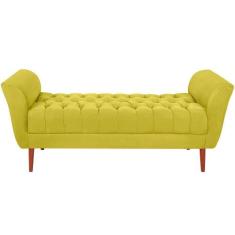 Recamier Grecia 150cm Suede Amarelo Mpassos Amarelo - Passos Móveis