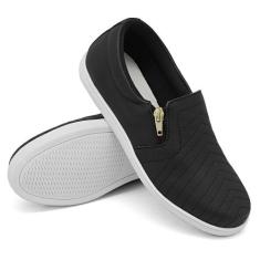 Tênis Slip On com Matelasse Feminino Casual Calce fácil Dia a Dia Pass