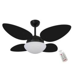 Ventilador Volare Petalo Quad Preto 127V e Controle Remoto, 110V