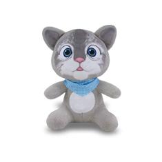 Gatinho de Pelúcia 27cm anti-alérgico - Cinza