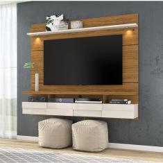 Painel para TV até 60 Polegadas 2 Portas Lana 1.8 Madetec Naturale/Off White