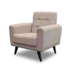 Poltrona Matrix Cora em Veludo Plush e Pés Palito