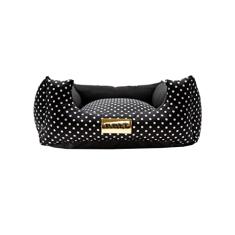 Luppet Cama Quadrada Para Gatos E Cães De Pequeno Porte Preto Poa Gg