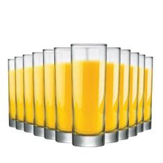 Ruvolo Jogo de Copo, Copo de Vidro Tubo, Para Água e Suco 300ml 12 pcs