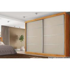 Guarda Roupa Casal 2 Portas de Correr e 4 Gavetas Verona Plus Peroba/O