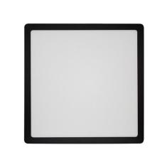Painel de Led Blumenau Quadrado de Sobrepor 24W Bivolt Preto, 3000K - 