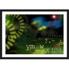 Quadro Decorativo Matemática Fórmulas Números Decorações Com Moldura -