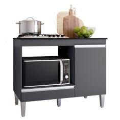 Balcão Para Cooktop Carla 1 Porta Cinza Ajl