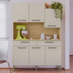 Armário de Cozinha 6 Portas 2 Gavetas Kit Modena