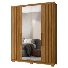 Guarda Roupa Solteiro 176cm Espelho Milão M07 Freijó - Mpozenato