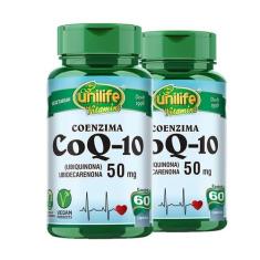 Kit 2 Coenzima Coq-10 - 50Mg Unilife 60 Capsulas Veganas