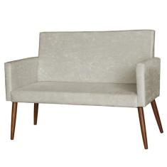 Sofá Namoradeira Suede Pés Palito Sala Oferta - Apr Decor - King Lar, 