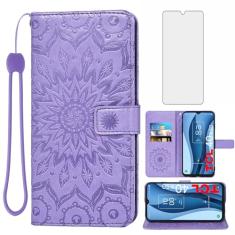 Capa de telefone para TCL 40 XE 5G (16.7 cm) / 40 X 5G (T601D) carteira com protetor de tela de vidro temperado couro fino flip suporte suporte acessórios de celular TCL40 40XE 40X T609M T601DL