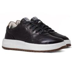 Tênis Masculino Democrata Denim Drake Pulse Couro Cadarço Confortável,