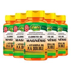 Kit 5 Cloreto De Magnésio P.A. 800Mg 60cap