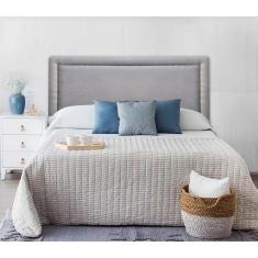 Cabeceira Estofada Reta Luxo com Tachas - Casal