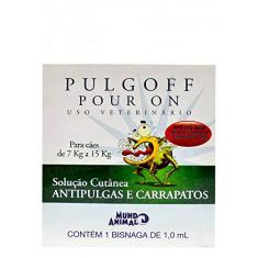 Antipulgas e Carrapatos Mundo Animal Pulgoff Pour On Para Cães De 7 a 15kg