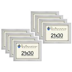 Kit 8 Molduras Porta Diploma Certificado A4 21x30 Branco