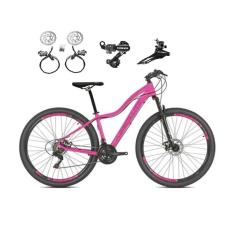Bicicleta aro 29 Absolute Hera Feminina 24v Câmbios Shimano Freios Hidráulicos Garfo com Suspensão - Rosa