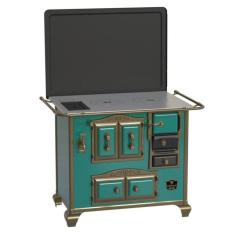 Fogao a Lenha N 2 Gab Imperador Turquesa com Tampa