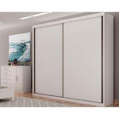 Guarda Roupa Casal 2 Portas de Correr e 4 Gavetas Bravo Branco - Novo Horizonte