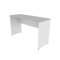 Mesa para Escritório 150cmx47cm 25mm Bramov Móveis Branca/Cinza Cristal