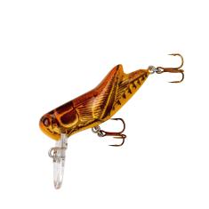 Rebel Crankbait Crickhopper Grikhopper, 3,8 cm (1 1/2 polegadas), 3,4 g, Críquete Marrom, 1 Unidade