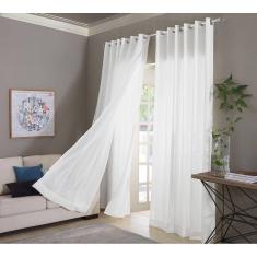 Cortina Voil Santorini 4,00m x 2,50m Branco Adomes