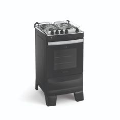 Fogão 4 Bocas Atlas Agile com Acendimento Automático e Forno 50L Preto Bivolt