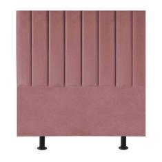 Cabeceira Estofada Cama Box Casal 140 Cm Marina Suede rosê