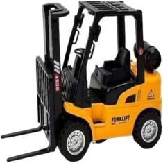 Power Toys YUGEN - Miniatura Empilhadeira : Carrinho de Ferro com Portas que Abrem e Pneus de Borracha 1:32