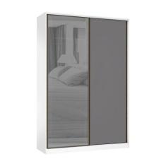 Guarda Roupa 2 Portas de Correr 3 Gavetas 159cm com Vidro Reflecta Pra