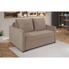 Sofá Cama Hope Suede 2 Lugares Retrátil Confortável Império Chocolate 377