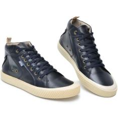 Tênis Sapatênis Botinha Casual Em Couro Gts - Masculino, Preto, 39