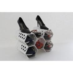 Sapateira Colmeia 5 Cavidades Porta Hall Quarto - Diversas Cores - Bem