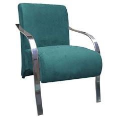 Poltrona Vênus 01 Lugar, Braço Cromado